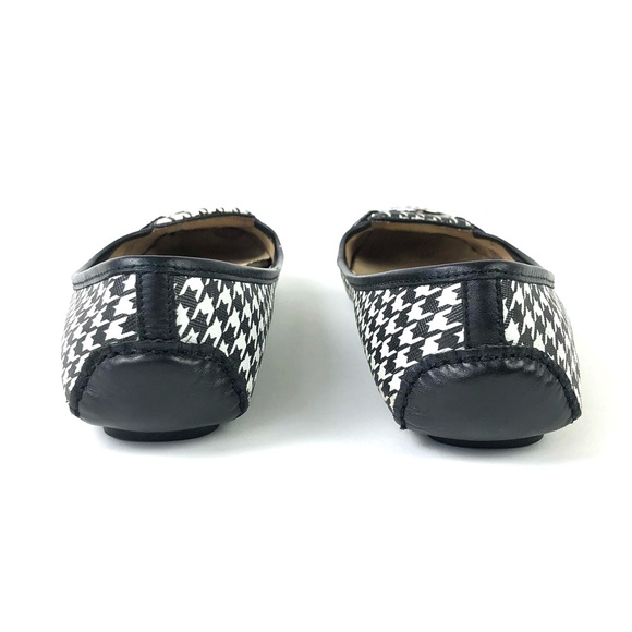 Michael Kors Fulton Moc Black & White Houndstooth Flats - Picture 6 of 10
